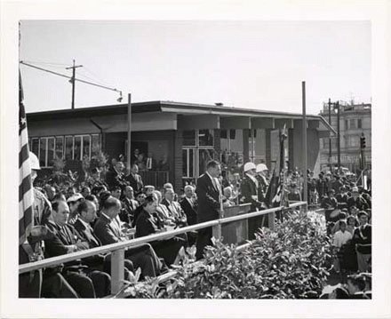 Mayor George Christopher Speaking At Dedication Of North Beach Branch Library