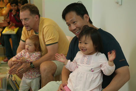 Dad and Tot at storytime