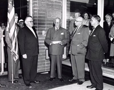 The Marina Branch dedication ceremony in 1954