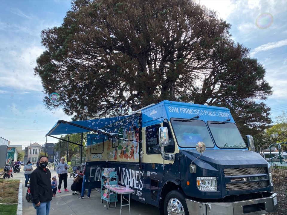 Swing Into Stories Bookmobile at Garfield Park