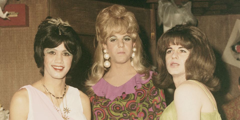 Three people in drag