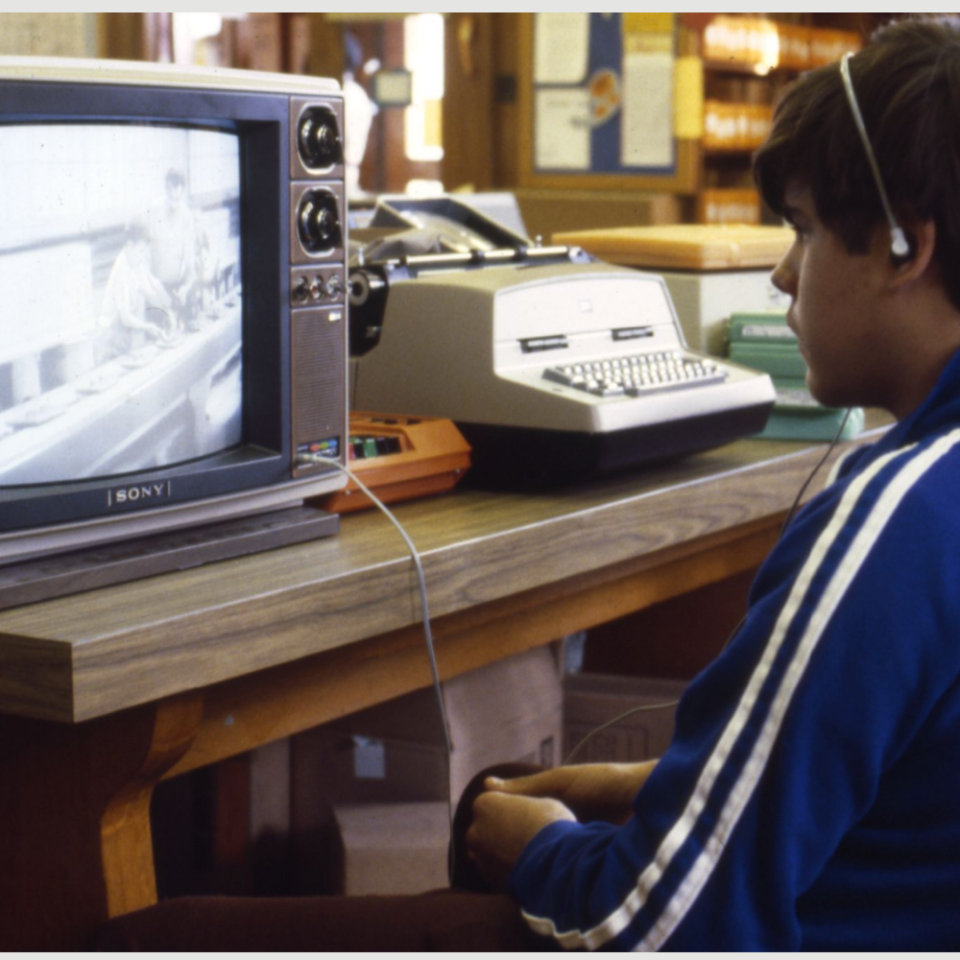 Patron Using TV 1970s