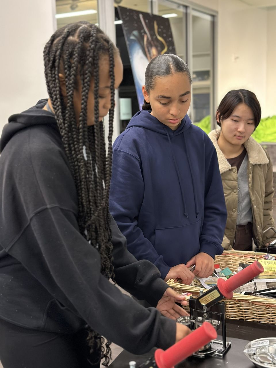 Button making at The Mix